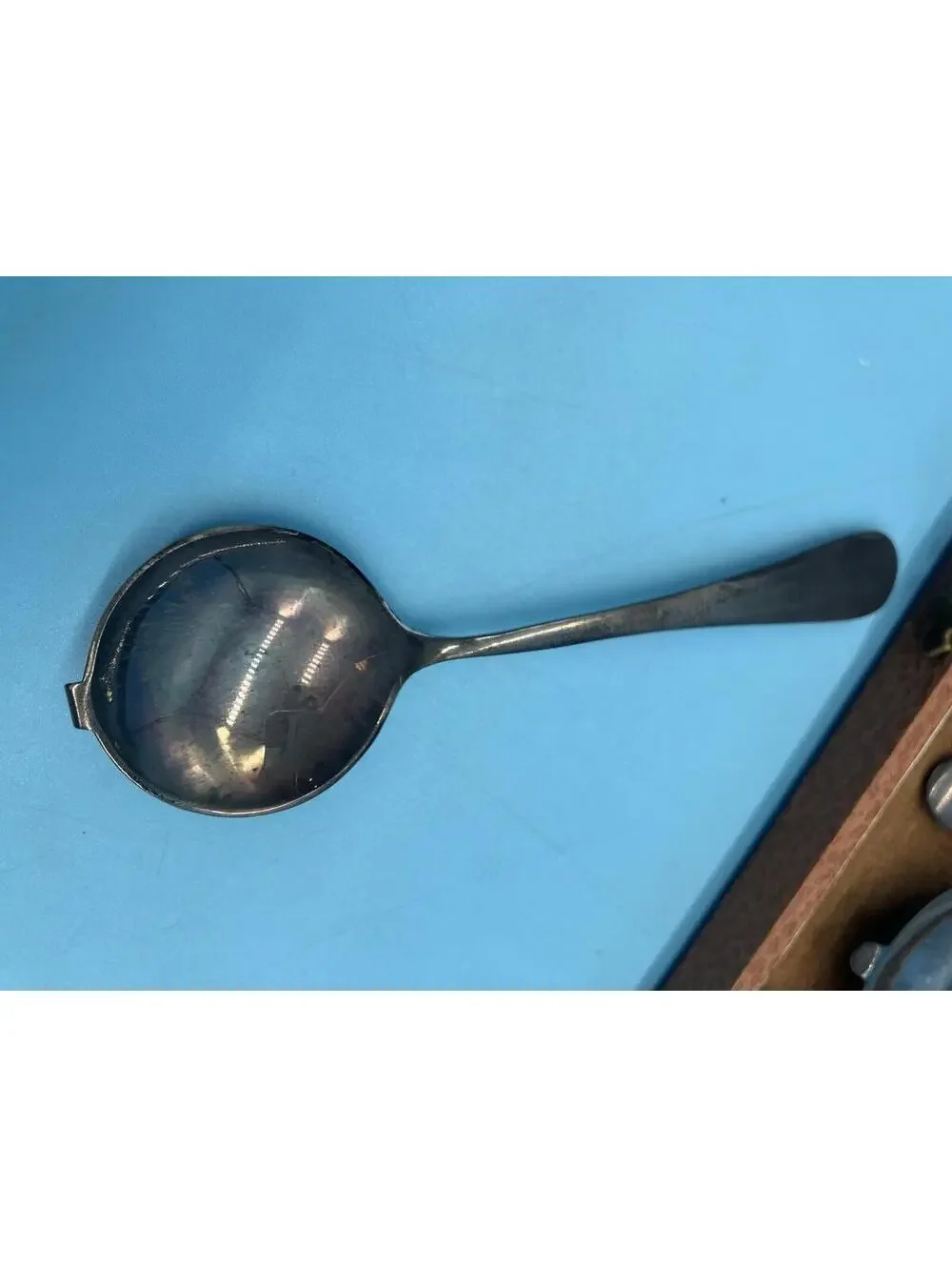 Vintage Abercrombie & Fitch Co Silver Plated Sugar Spoons Set Of 8 Case England